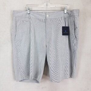 NEW Toscano Men's 40 Striped Lightweight Shorts in Blue/White with Pockets $110